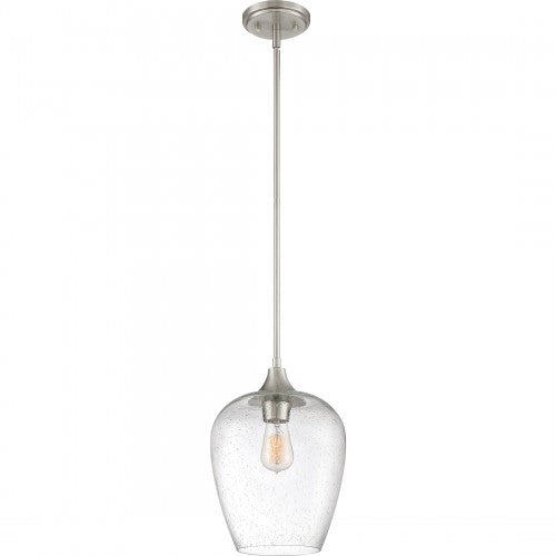 Quoizel TWE1510BN | Towne 1 Light 10 inch Brushed Nickel Mini Pendant Ceiling Light