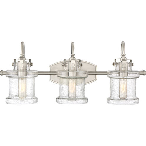 Quoizel DNY8603BN | Danbury 3 Light 24 inch Brushed Nickel Bath Light Wall Light