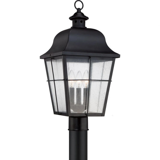 Quoizel MHE9010K | Millhouse 3 Light 22 inch Mystic Black Post Lantern