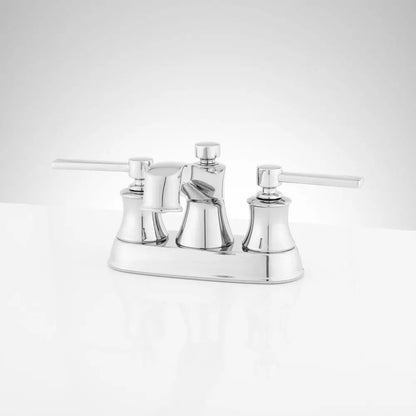 Signature Hardware Pendleton Two Handle Centerset Bathroom Sink Faucet in Polished Chrome