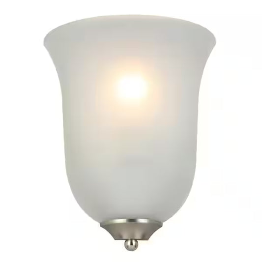 Commercial Electric 1002 515 057 | 1-Light Brushed Nickel Wall Sconce