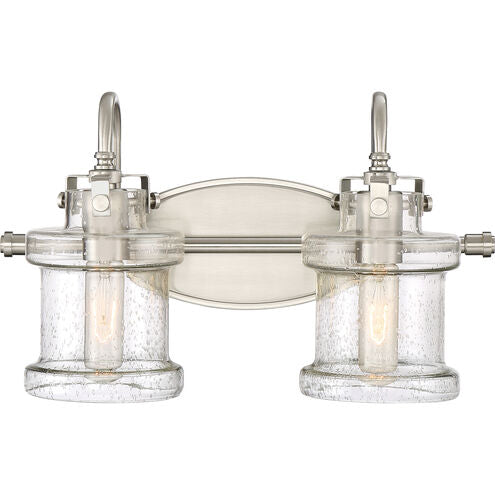 Quoizel DNY8602BN | Danbury 2 Light 16 inch Brushed Nickel Bath Light Wall Light