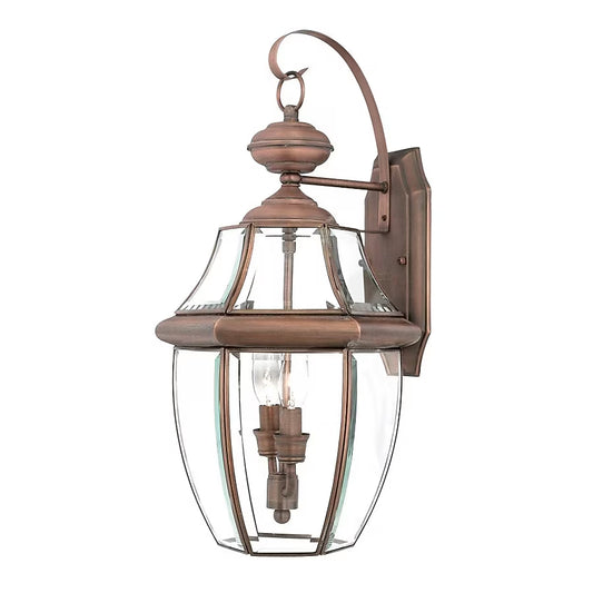 Quoizel NY8317AC | Newbury 2 Light 20 inch Aged Copper Outdoor Wall Lantern