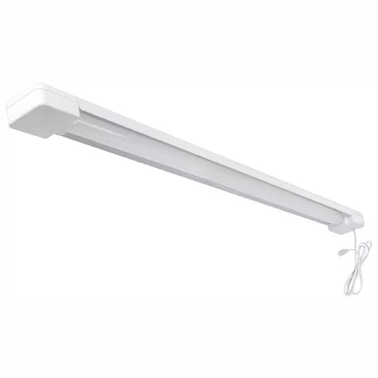 Commercial Electric 1003 235 453 | 3 ft. 30-Watt 4000K Bright White 1-Light 3000 Lumens White Integrated LED Hanging Shop Light Fixture with Power Cord