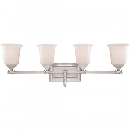 Quoizel NL8604BN | Nicholas 4 Light 31 inch Brushed Nickel Bath Light Wall Light
