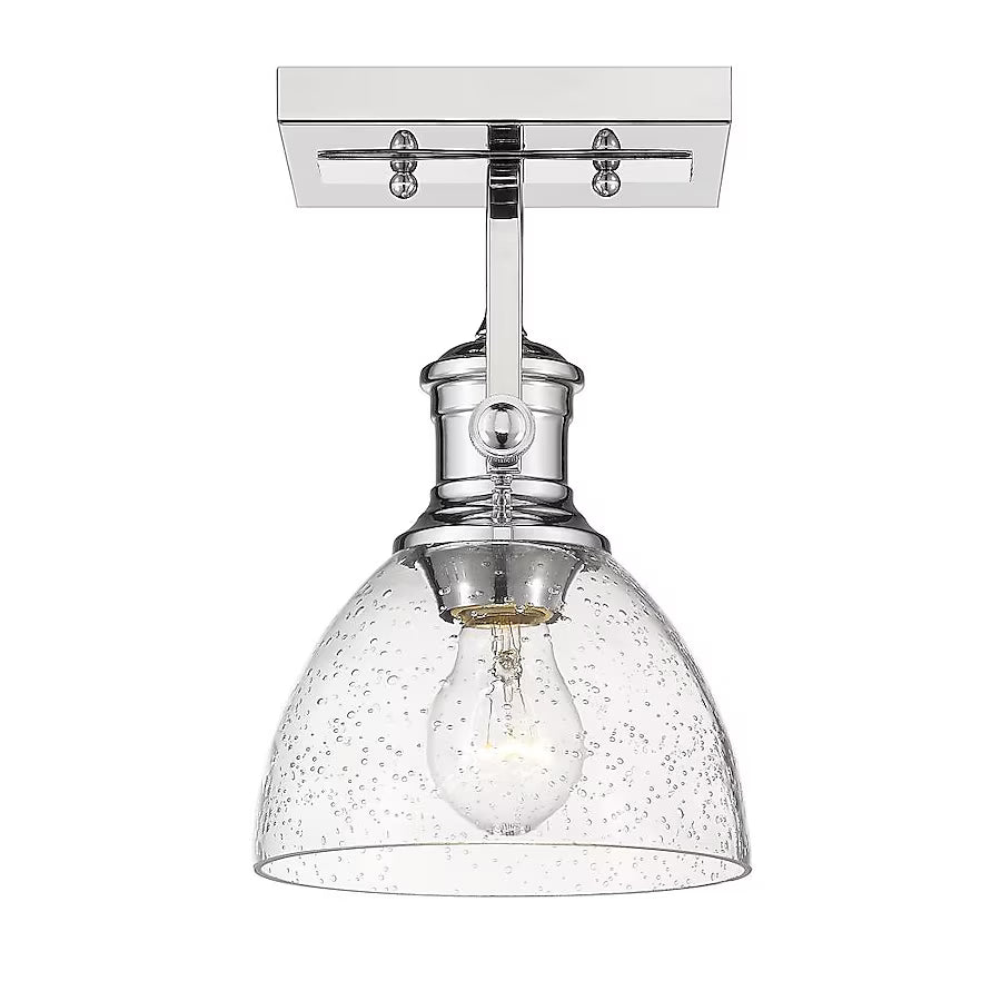 Golden Lighting 3118-1SF CH-SD | Hines 8" Wide Accent Light Ceiling Fixture