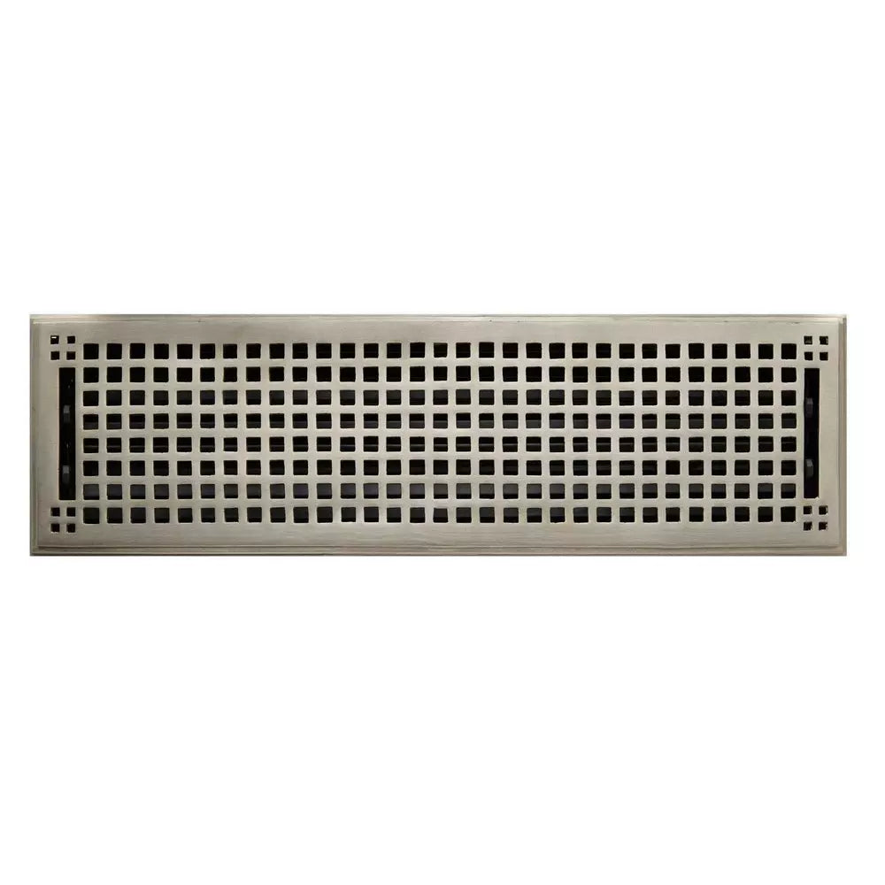 Signature Hardware SH327176 | 30 x 6" Mission Brass Wall Register in Brushed Nickel