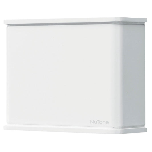 Broan-NuTone LA130WH | Decorative Wired Door Chime – High Gloss White – 2-Note Front / 1-Note Rear – 7.5\" x 5.75\" x 2.375\"