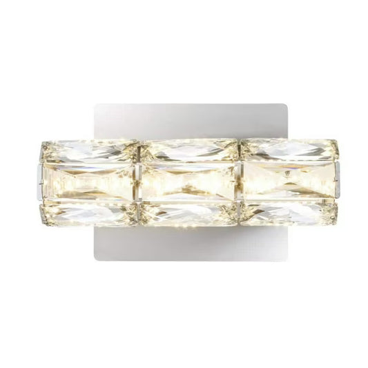 Home Decorators Collection 1006 656 719 | Keighley Integrated LED Chrome and Crystal Indoor Wall Sconce Light Fixture