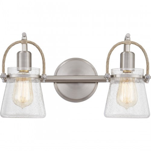 Quoizel STF8616BN | Stafford 2 Light 16 inch Brushed Nickel Bath Light Wall Light, Medium