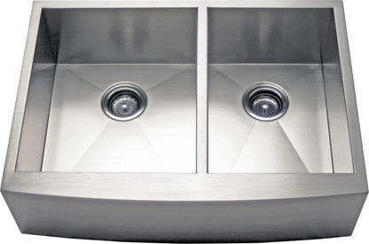 36" x 22" - 1/4" x 10" Satin Kitchen Sink | AFD3622L