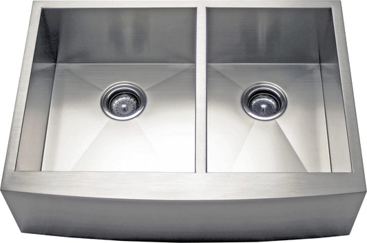 36" x 22" - 1/4" x 10" Satin Kitchen Sink | AFD3622L