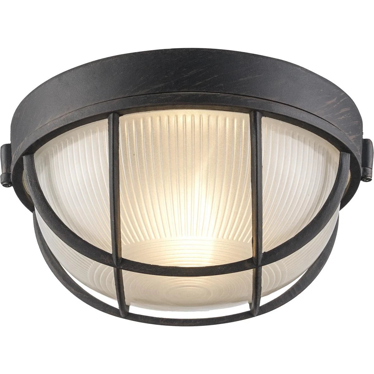 Trans Globe 41515 RT | 10" Width 1 Light Flush Mount Bulkhead Outdoor Wall Sconce