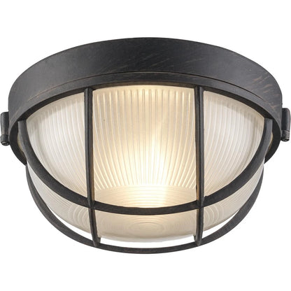 Trans Globe 41515 RT | 10" Width 1 Light Flush Mount Bulkhead Outdoor Wall Sconce