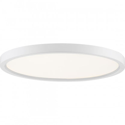 Quoizel OST1715W | Outskirts 15" Matte White Flush Mount Ceiling Light