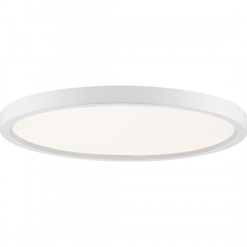 Quoizel OST1715W | Outskirts 15" Matte White Flush Mount Ceiling Light