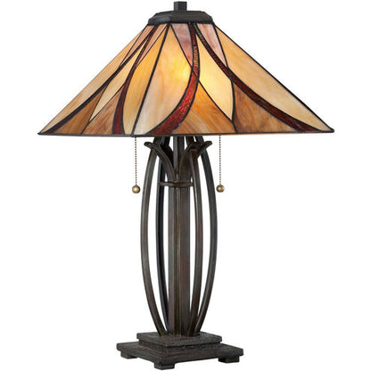 Quoizel TF1180TVA | Asheville 25 inch 75 watt Valiant Bronze Table Lamp Portable Light, Naturals