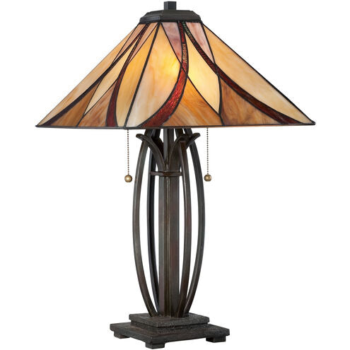 Quoizel TF1180TVA | Asheville 25 inch 75 watt Valiant Bronze Table Lamp Portable Light, Naturals