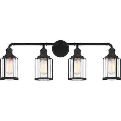 Quoizel LUD8634EK | Ludlow 4 Light 34 inch Earth Black Bath Light Wall Light