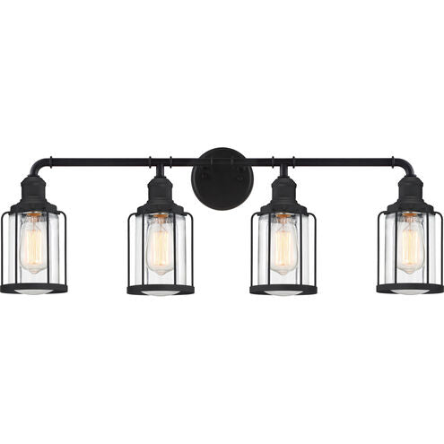 Quoizel LUD8634EK | Ludlow 4 Light 34 inch Earth Black Bath Light Wall Light