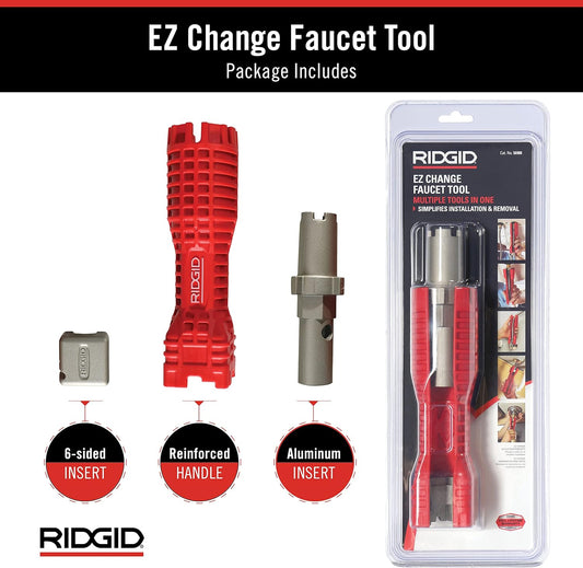 Ridgid 56988 | EZ Change Plumbing Wrench Faucet Installation and Removal Tool
