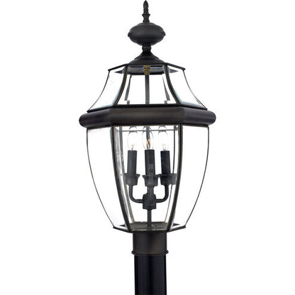 Quoizel NY9043Z | Newbury 3 Light 23 inch Medici Bronze Outdoor Post Lantern