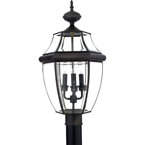 Quoizel NY9043Z | Newbury 3 Light 23 inch Medici Bronze Outdoor Post Lantern
