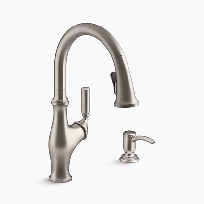 Kohler K-R11921-SD-VS | Worth Pull-Down Kitchen Sink Faucet With Two-Function Sprayhead in Vibrant Stainless