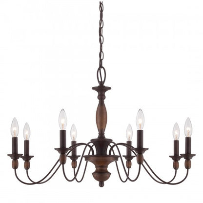 Quoizel HK5008TC | Holbrook 8 Light 29 inch Tuscan Brown Chandelier Ceiling Light