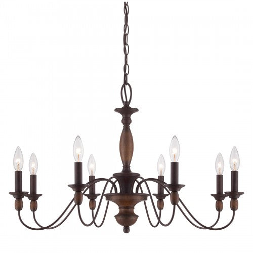Quoizel HK5008TC | Holbrook 8 Light 29 inch Tuscan Brown Chandelier Ceiling Light