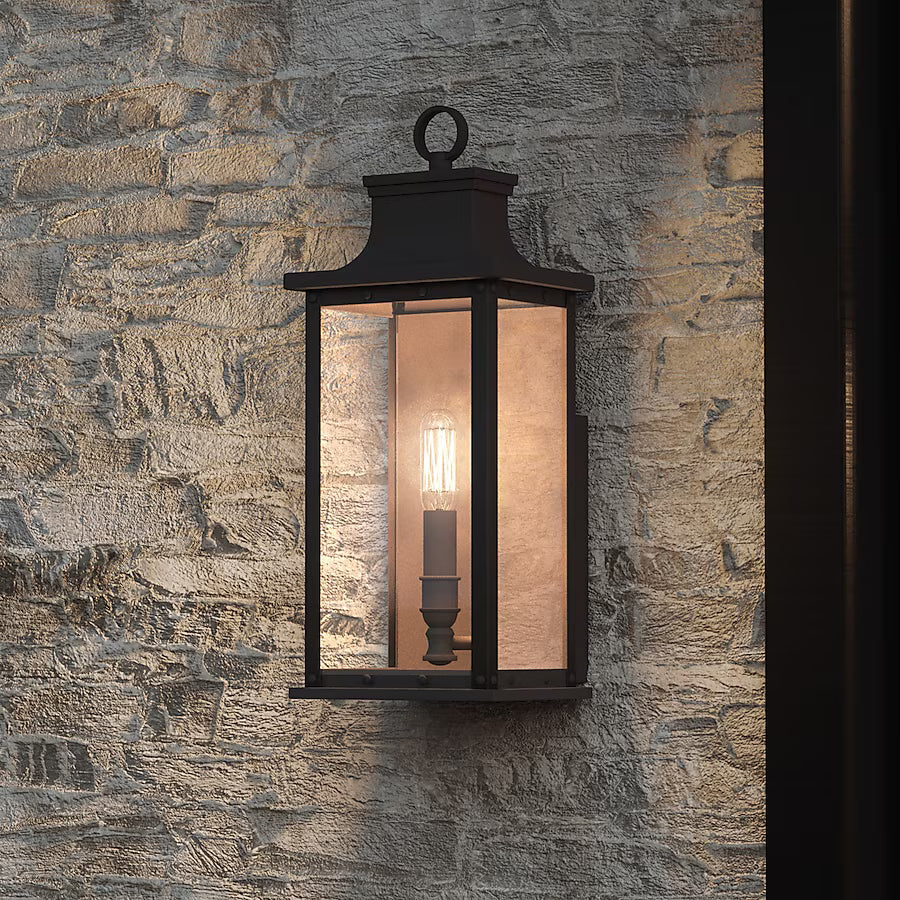 Quoizel ABY84070Z | Abernathy 1 Light 16 inch Old Bronze Outdoor Wall Lantern, Small