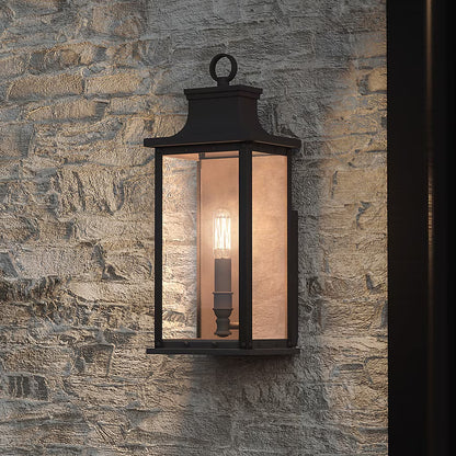Quoizel ABY84070Z | Abernathy 1 Light 16 inch Old Bronze Outdoor Wall Lantern, Small