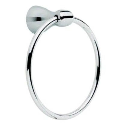 Delta FND46-PC | Foundations Wall Mount Round Closed Towel Ring Bath Hardware Accessory in Polished Chrome