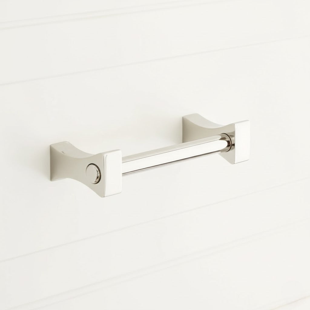 Signature Hardware SH553053PN | 6-5/16 Darton Solid Brass Cabinet Pull in Polished Nickel