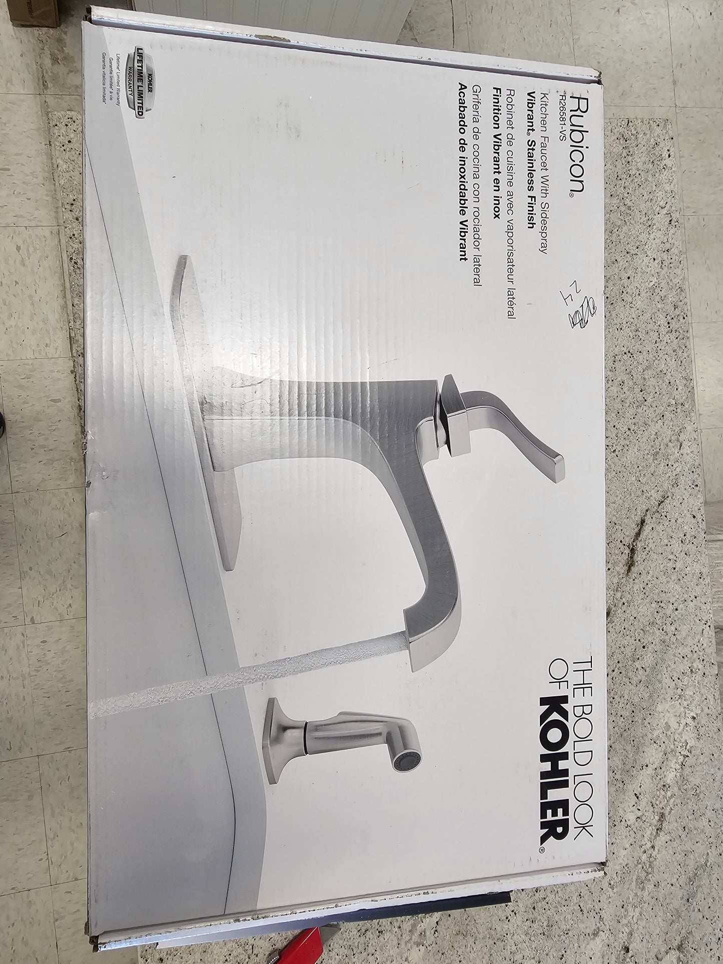 Kohler Kitchen Faucet w/ Sidesprayer Stainless Rubicon - R26581-VS  NEW In Box