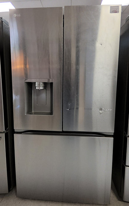 LG 26 cu. ft. Smart Counter-Depth MAX French Door Refrigerator with 4 types of ice in PrintProof Stainless Steel Model # LRXYC2606S