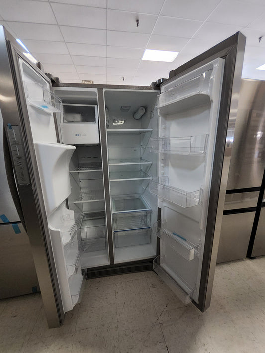 Frigidaire-25-6-cu-ft-Side-by-Side-Refrigerator-with-Ice-Maker-Easycare-Stainless-Steel-ENERGY-STAR MODEL #FRSS26L3AF5