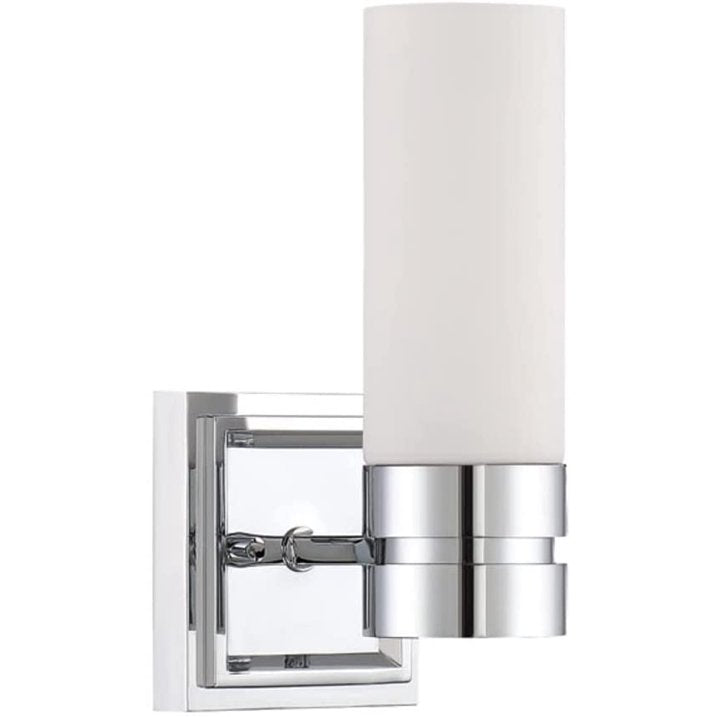 Park Harbor PHVL2101PN | Como Single Light 5" Wide Bathroom Sconce with Frosted Glass Shade