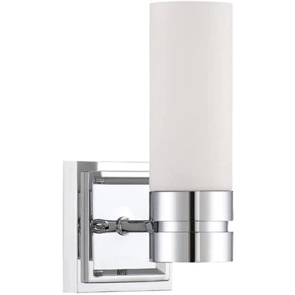 Park Harbor PHVL2101PN | Como Single Light 5" Wide Bathroom Sconce with Frosted Glass Shade