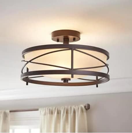 Home Decorators Collection 1003 418 995 | 2-Light Semi-Flush Mount Ceiling Light