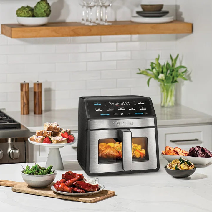 Open box used Gourmia 8-Quart Digital Air Fryer with Window & Light