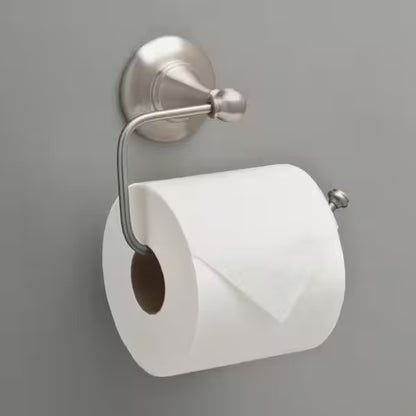 Delta GRE51-BN | Greenwich II Wall Mount Euro Single Post Toilet Paper Holder Bath Hardware Accessory in Brushed Nickel
