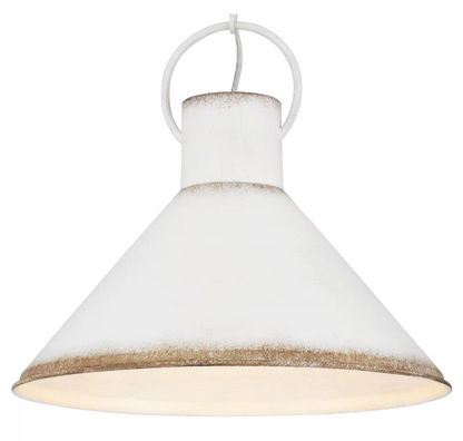 DSI Lighting 1004 106 535 | Summerfield 1-Light Antique White Pendant With Metal Shade