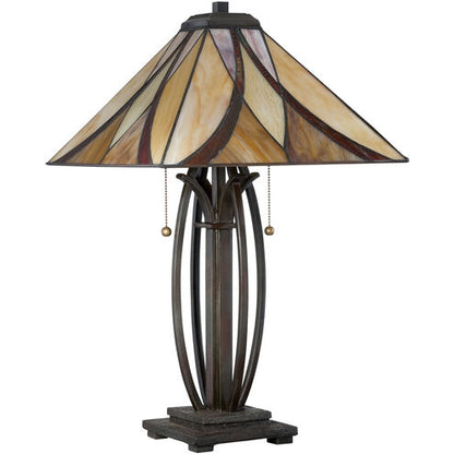 Quoizel TF1180TVA | Asheville 25 inch 75 watt Valiant Bronze Table Lamp Portable Light, Naturals
