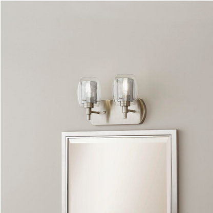 Hampton Bay 1001 300 048 | Lettie 2-Light Brushed Nickel Vanity Light