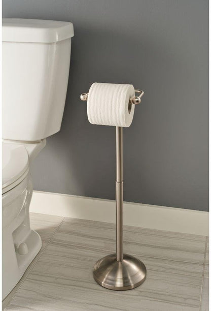 Delta 138293-BN1 | Greenwich Telescoping Free Standing Pivoting Toilet Paper Holder Bath Hardware Accessory in Brushed Nickel