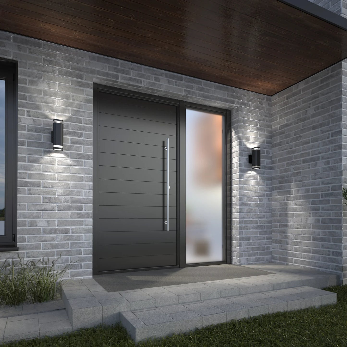 Artika NSBLES-ON | Mettle LED Indoor-Outdoor Wall Light in Matte Black