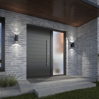 Artika NSBLES-ON | Mettle LED Indoor-Outdoor Wall Light in Matte Black