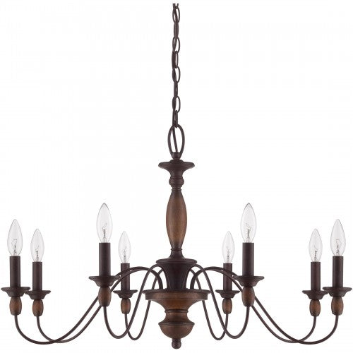 Quoizel HK5008TC | Holbrook 8 Light 29 inch Tuscan Brown Chandelier Ceiling Light