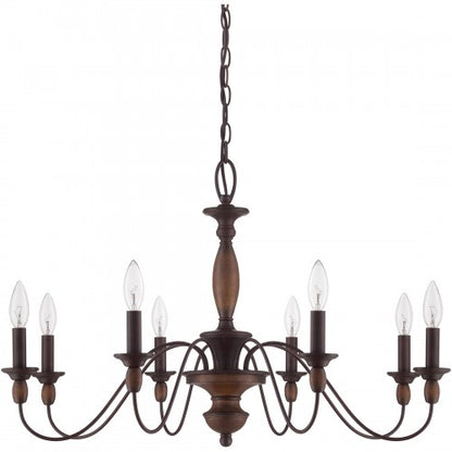 Quoizel HK5008TC | Holbrook 8 Light 29 inch Tuscan Brown Chandelier Ceiling Light